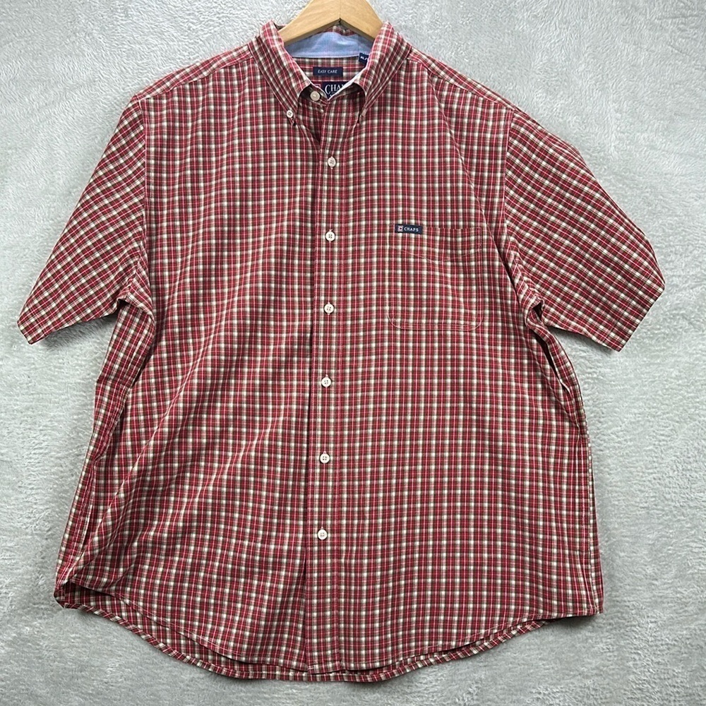 Chaps Short Sleeve Button Down Shirt Men’s Size XL